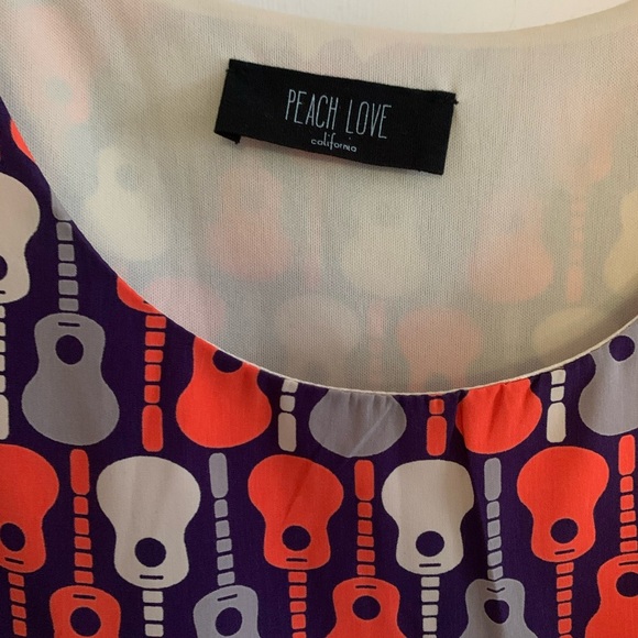 ModCloth Peach Love *Rare* Guitar Mini Dress - Picture 3 of 7